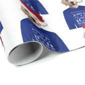 Goldener Retriever mit grobkörnigem Schleifpapier Geschenkpapier (Rolleneckpunkt)