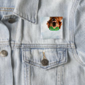 Goldener Retriever mit grüner Sonnenbrille Button (Beispiel)