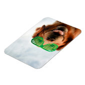 Goldener Retriever mit grüner Sonnenbrille Magnet (Linke Seite)