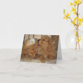 Goldener Retriever mit Hut Karte (Gelbe Blume)