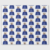Goldener Retriever mit kühlem Pulli Geschenkpapier (Flach)