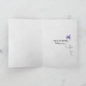 Goldener Retriever mit lila Verschlusskappe Karte (Innenseite)