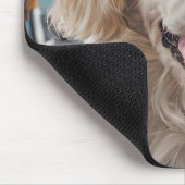 Goldener Retriever mit malerischen Gestalten Mousepad (Ecke)