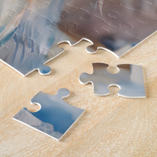 Goldener Retriever mit malerischen Gestalten Puzzle (Seite)