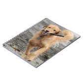 Goldener Retriever mit Mundkiefer Notizblock (Linke Seite)
