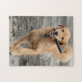 Goldener Retriever mit Mundkiefer Puzzle (Horizontal)