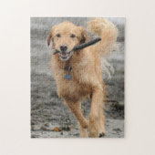 Goldener Retriever mit Mundkiefer Puzzle (Vertikal)