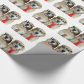 Goldener Retriever mit Nerd-Gläsern Geschenkpapier (Ecke)