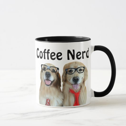 Goldener Retriever mit Nerd-Gläsern Tasse (Rechts)