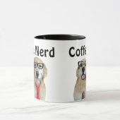 Goldener Retriever mit Nerd-Gläsern Tasse (Zentrum)