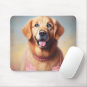 Goldener Retriever mit rosa BH Mousepad (Mit Mouse)