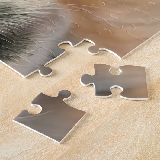 Goldener Retriever mit Rote Rose Valentine Liebe Puzzle (Seite)