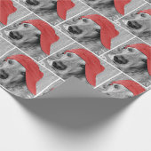 Goldener Retriever mit roter Baseballkappe Geschenkpapier (Ecke)