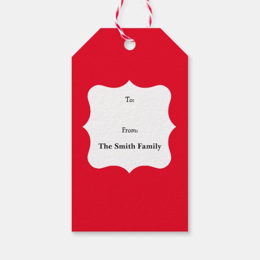 Goldener Retriever mit roter Weihnachtsmannmütze Geschenkanhänger (Rückseite)