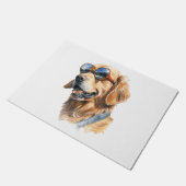 Goldener Retriever mit Sonnenbrille 2 Fußmatte (Schrägansicht)