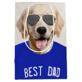 Goldener Retriever mit Sonnenbrille für Vater Mittlere Geschenktüte (Vorderseite)