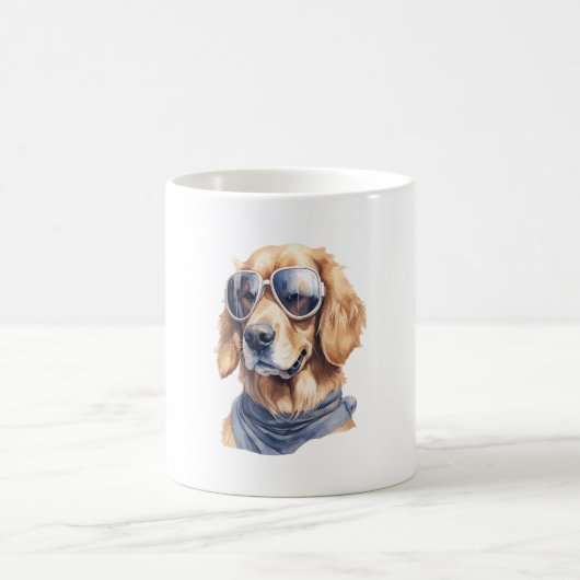 Goldener Retriever mit Sonnenbrille Kaffeetasse (Mittel)