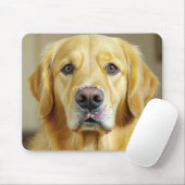 Goldener Retriever mit Sprinklen an der Nase Mousepad (Mit Mouse)