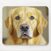 Goldener Retriever mit Sprinklen an der Nase Mousepad (Vorne)