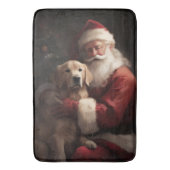 Goldener Retriever mit Weihnachten Badematte (Vorderseite Vertikal)