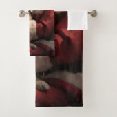 Goldener Retriever mit Weihnachten Badhandtuch Set (Insitu)