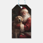 Goldener Retriever mit Weihnachten Geschenkanhänger (Rückseite)