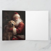 Goldener Retriever mit Weihnachten Karte (Innenseite)
