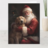 Goldener Retriever mit Weihnachten Karte (Vorderseite)