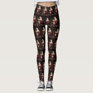 Goldener Retriever mit Weihnachten Leggings