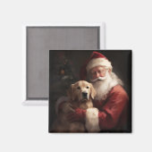 Goldener Retriever mit Weihnachten Magnet (Vorderseite/Rückseite)