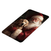 Goldener Retriever mit Weihnachten Magnet (Linke Seite)