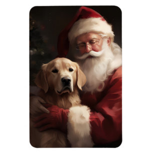 Goldener Retriever mit Weihnachten Magnet