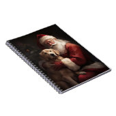 Goldener Retriever mit Weihnachten Notizblock (Rechte Seite)