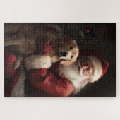 Goldener Retriever mit Weihnachten Puzzle (Horizontal)