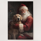 Goldener Retriever mit Weihnachten Puzzle (Vertikal)
