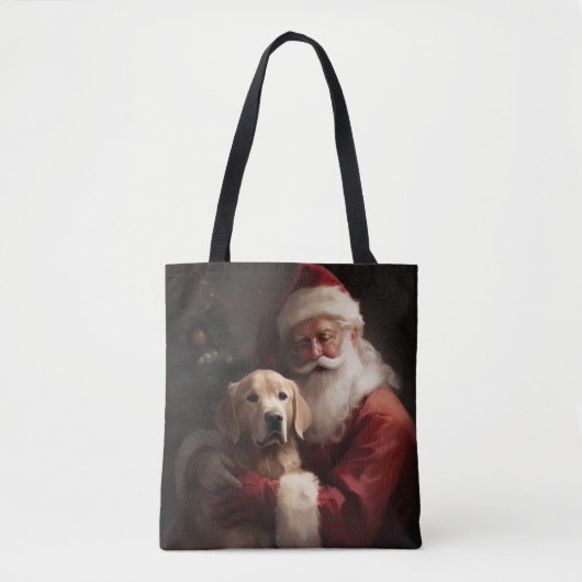 Goldener Retriever mit Weihnachten Tasche (Vorderseite)