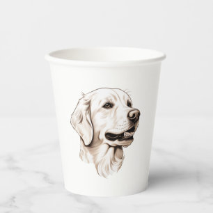 Goldener Retriever Pappbecher
