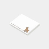 Goldener Retriever personalisieren Post-it Klebezettel (angewinkelt)