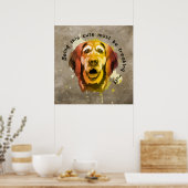Goldener Retriever Pop Art Style Poster (Küche)