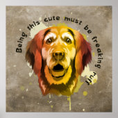 Goldener Retriever Pop Art Style Poster (Vorne)