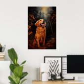 Goldener Retriever Poster (Heimbüro)