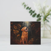 Goldener Retriever Postkarte (Stehend Vorderseite)