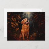 Goldener Retriever Postkarte (Vorne/Hinten)