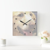 Goldener Retriever Quadratische Wanduhr (Zuhause)