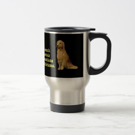 Goldener Retriever-Reise-Tasse Reisebecher (Rechts)