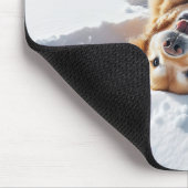 Goldener Retriever Schneegel machen Mousepad (Ecke)