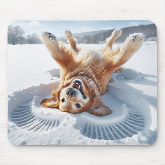 Goldener Retriever Schneegel machen Mousepad (Vorne)