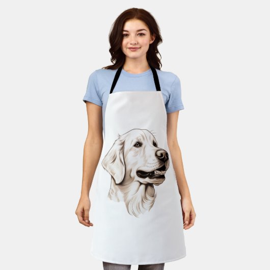 Goldener Retriever Schürze (Getragen)