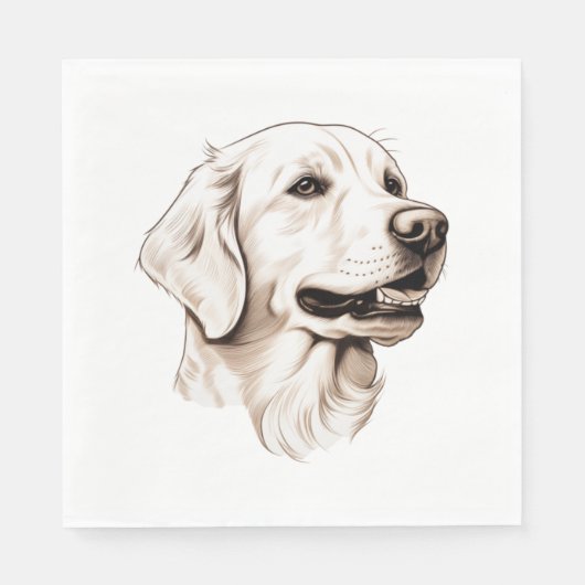 Goldener Retriever Serviette (Vorderseite)