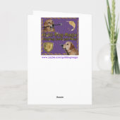 Goldener Retriever setzt sich dort für Ermutigung  Karte (Rückseite)